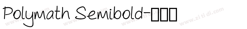 Polymath Semibold字体转换
